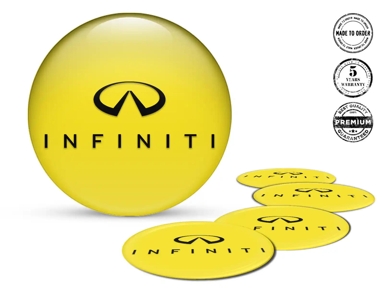 Infiniti Ruota Adesivo Logo Design Cupola Resina